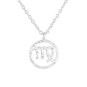 Sterling Silver Virgo Necklace August Birthmonth Gift